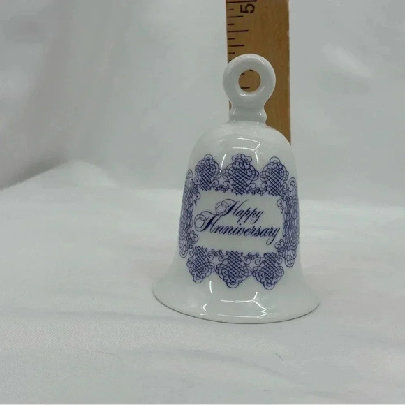 House of Goebel Porcelain Bell White Blue - Picture 5 of 5